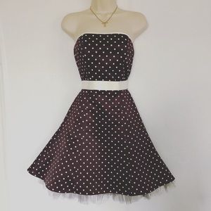 Jessica McClintock Polkadots Mini Tulle Dress